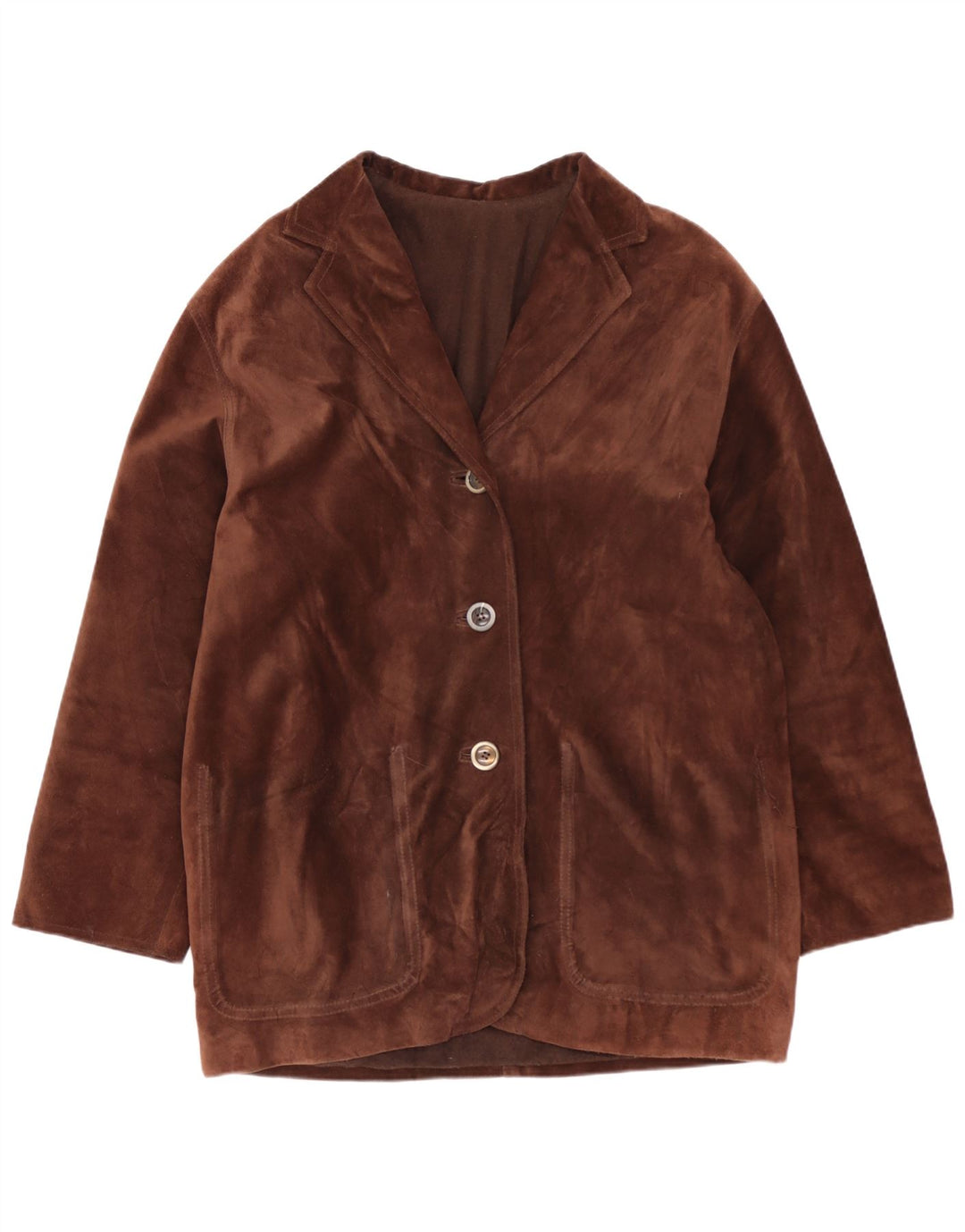 Vintage γυναικείο υπερμεγέθη σουέντ μπουφάν EU 40 Δερμάτινο μεσαίο καφέ