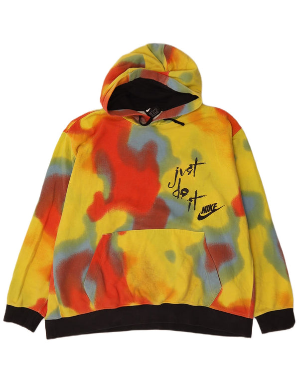 Ανδρικό γραφικό φούτερ Nike Jumper 2XL Yellow Tie Dye Βαμβακερό