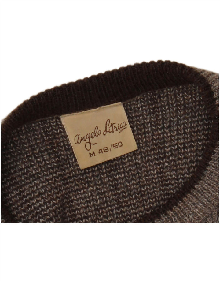 ANGELO LITRICO Ανδρικό πουλόβερ για λαιμό σκάφος IT 48/50 Medium Grey