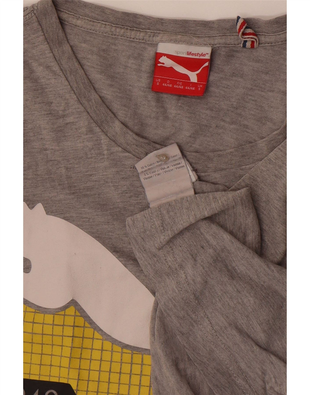 Ανδρικό γραφικό μπλουζάκι Puma Μικρό βαμβακερό γκρι