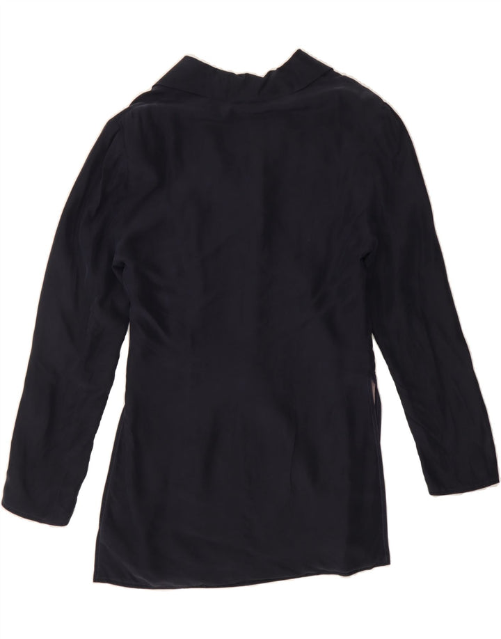 BENETTON Womens 3 Button Blazer Jacket IT 42 Medium Black Silk Vintage Benetton and Second-Hand Benetton from Messina Hembry 