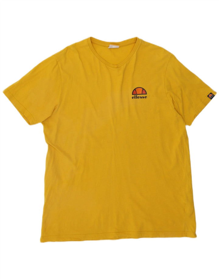 Ανδρικό T-Shirt Ellesse Τοπ μεσαίο κίτρινο βαμβακερό