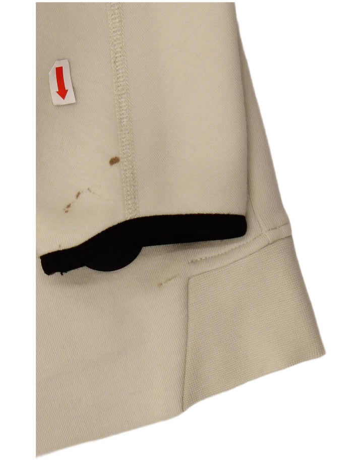 NIKE Boys Zip Hoodie πουλόβερ 12-13 ετών μεγάλο λευκό βαμβακερό