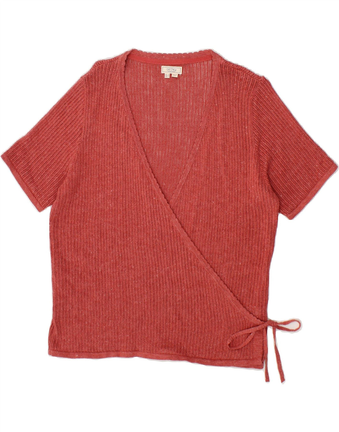 FAT FACE Womens Cardigan Top UK 16 Large  Red Cotton Vintage Fat Face and Second-Hand Fat Face from Messina Hembry 