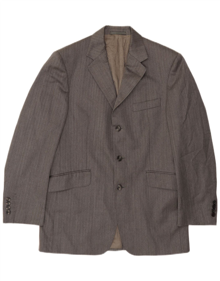 Aquascutum Ανδρικό σακάκι με 3 κουμπιά UK 40 Large Grey Wool