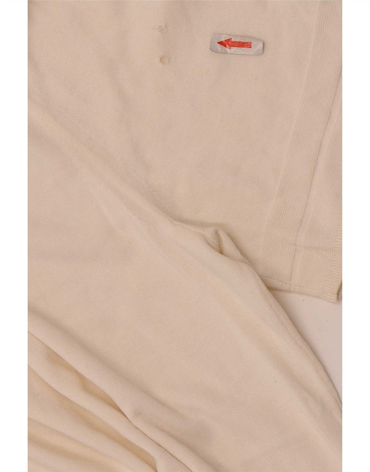 Cos Γυναικείο T-Shirt κανονικό μπλουζάκι UK 14 μεσαίο λευκό βαμβακερό