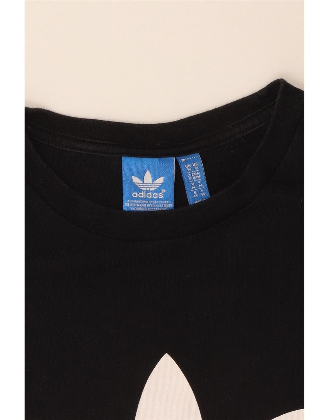 Ανδρικό γραφικό T-Shirt ADIDAS Top Μεσαίο μαύρο βαμβακερό