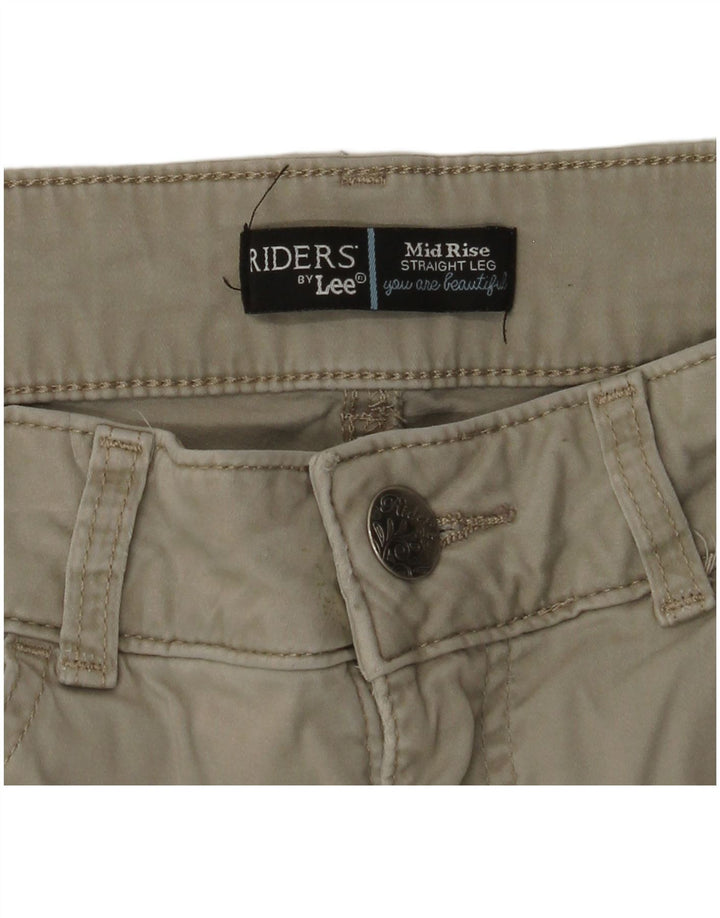 LEE Womens Riders Ψηλόμεσο ίσιο καθημερινό παντελόνι W30 L28 Beige