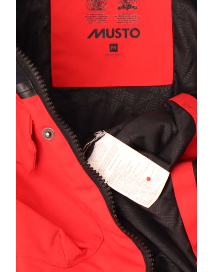 Musto Ανδρικό μπουφάν σκι με κουκούλα UK 38 Medium Red Colorblock Polyamide