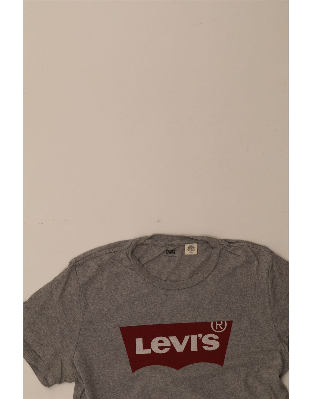 LEVI'S Mens Graphic T-Shirt Top Small Grey Cotton Vintage Levi's and Second-Hand Levi's from Messina Hembry 