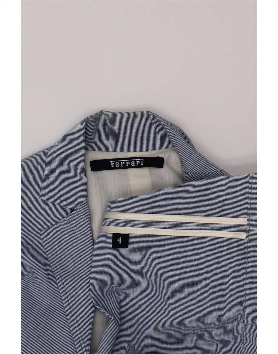 Ferrari Boys 2 Button Blazer Jacket 3-4 Years Blue Pinstripe