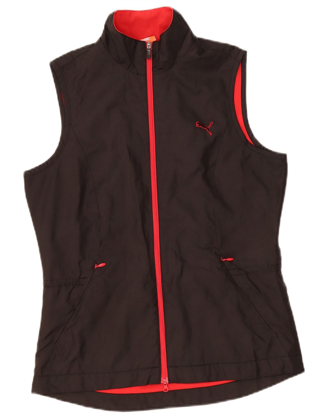 Puma Womens Gilet UK 10 Small Black Colourblock Πολυεστέρας