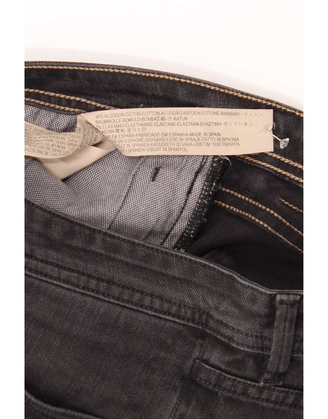 Massimo Dutti Ανδρικό Slim Jeans EU 42 Large W32 L30 Γκρι βαμβακερό
