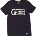 JACK & JONES Mens Graphic T-Shirt Top Medium Navy Blue Cotton Vintage Jack & Jones and Second-Hand Jack & Jones from Messina Hembry 