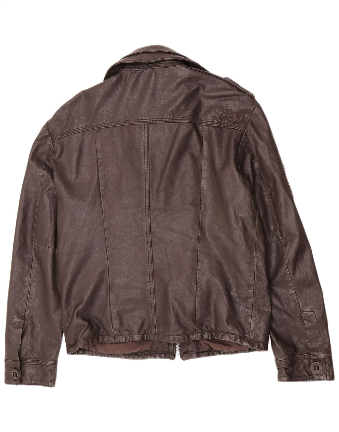 Ανδρικό δερμάτινο τζάκετ Superdry Military UK 42 XL Brown