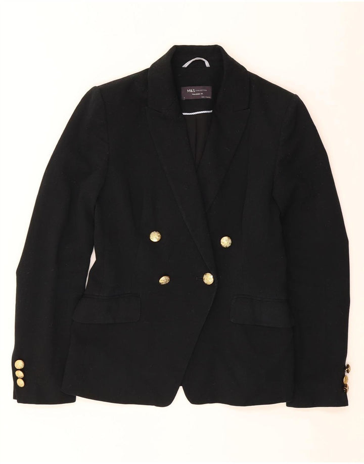 Marks & Spencer Womens Tailored Fit Blazer Jacket UK 6 XS Black