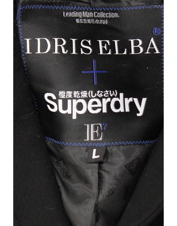 Ανδρικό πανωφόρι SUPERDRY UK 40 Large Black Wool