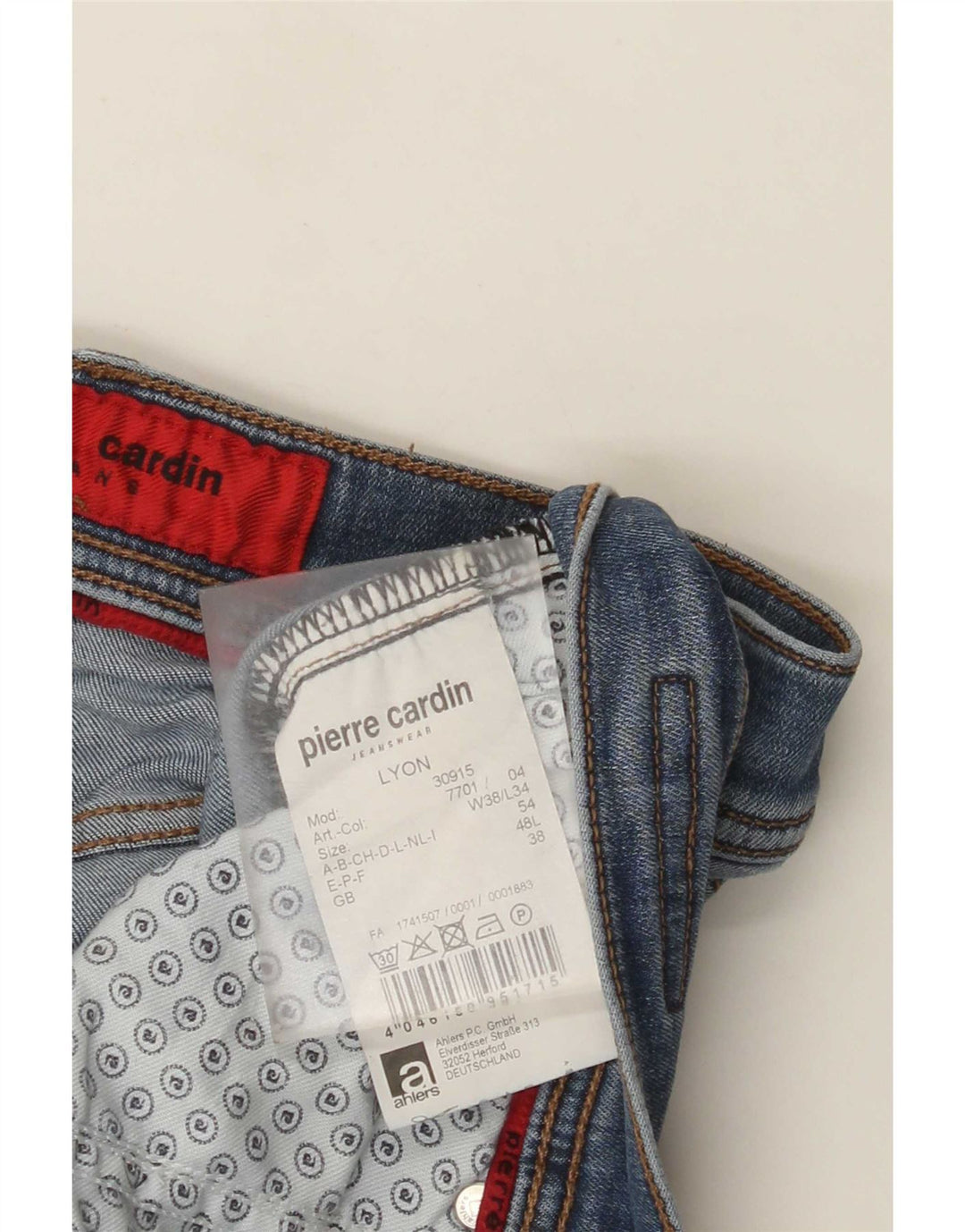 Ανδρικό τζιν ίσιο Pierre Cardin W38 L32 Μπλε βαμβακερό