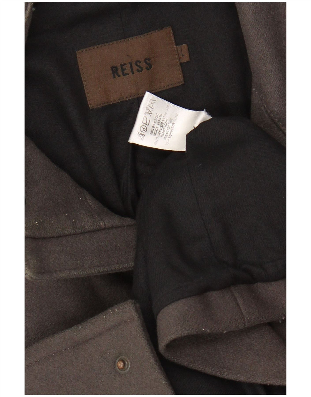 Ανδρικό μπουφάν REISS Windbreaker UK 40 μεγάλο γκρι παρθένο μαλλί