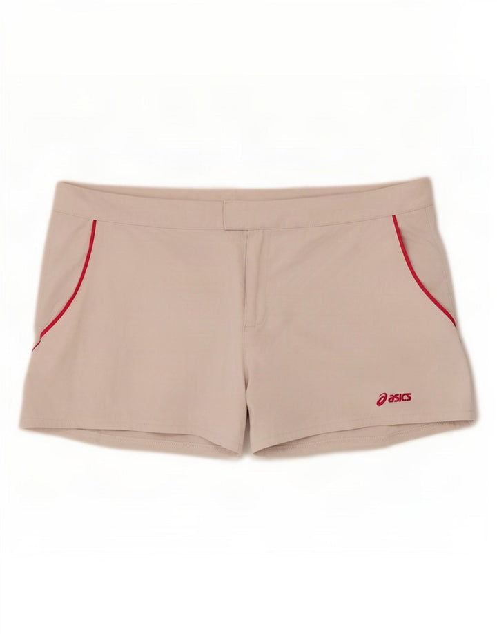 Asics Γυναικείο κανονικό αθλητικό σορτς UK 18 XL λευκό πολυεστέρα