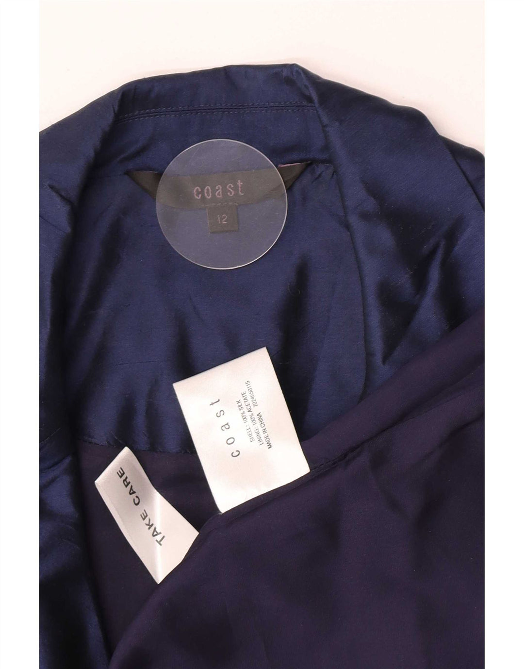 Γυναικείο φόρεμα Coast Wrap UK 12 Medium Navy Blue Silk