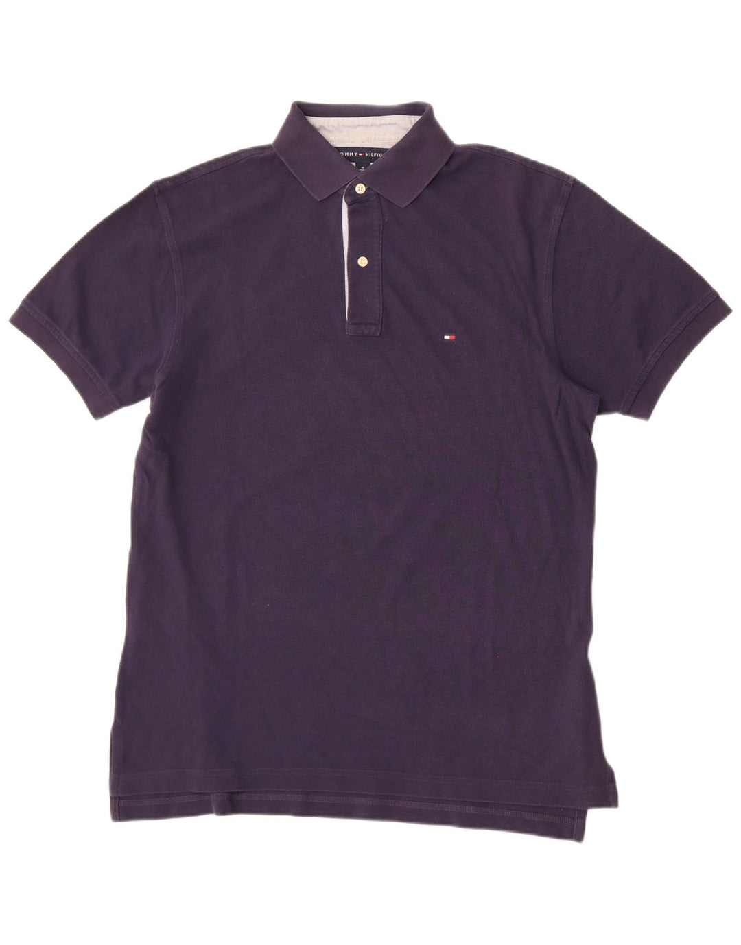 Ανδρικό πουκάμισο πόλο Tommy Hilfiger, Βαμβακερό, μεσαίο ναυτικό