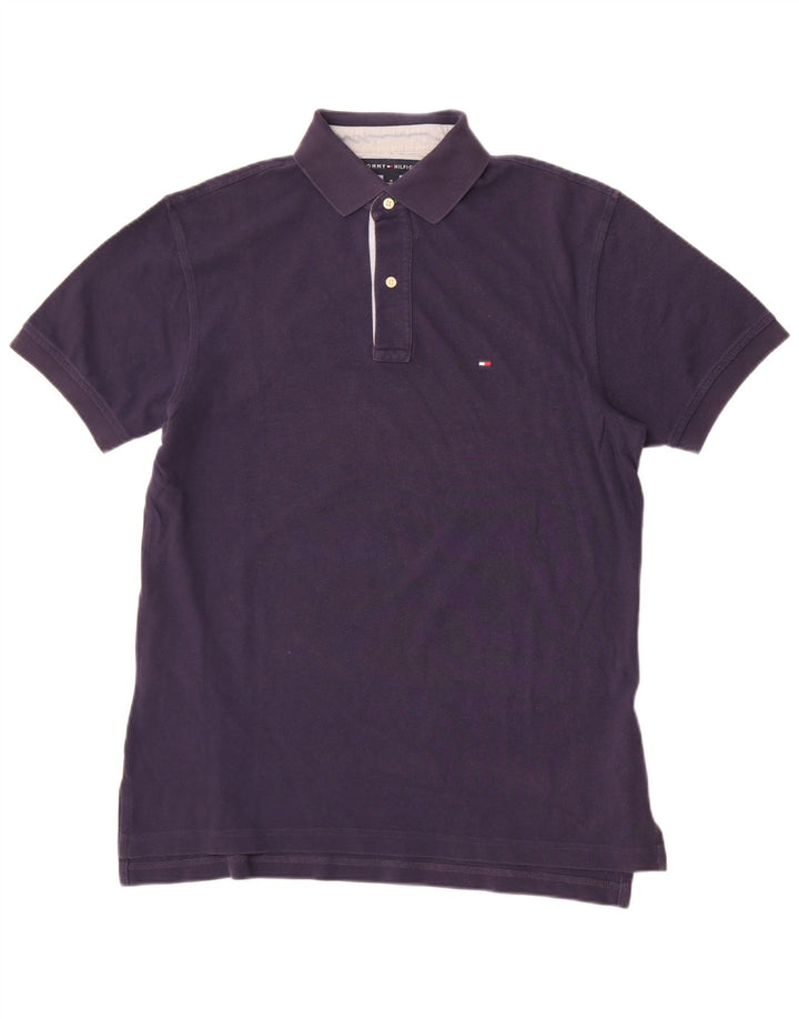 Ανδρικό πουκάμισο πόλο Tommy Hilfiger, Βαμβακερό, μεσαίο ναυτικό