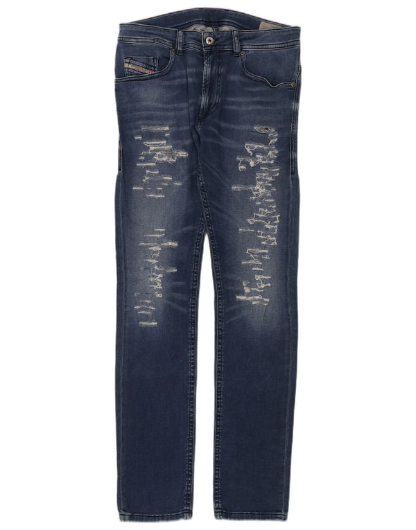 Diesel Boys Distressed Slim Jeans 15-16 ετών W30 L32 Μπλε βαμβακερό