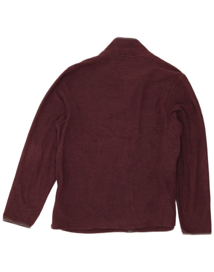 Marks & Spencer Ανδρικό Standard Fleece Jacket UK 40 Large Burgundy Polyester