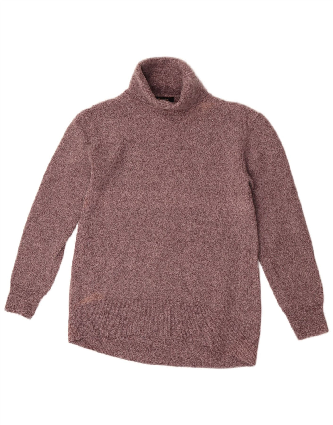 Massimo Dutti Γυναικείο πουλόβερ με λαιμόκοψη σε ρολό UK 8 μικρό γκρι μαλλί