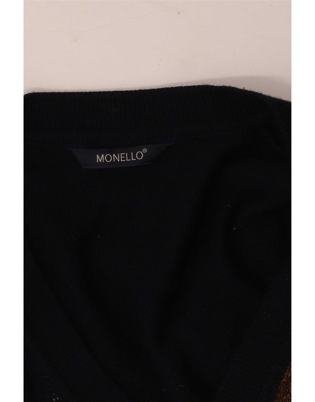 Ανδρικό πουλόβερ με ζακέτα Monello Μεγάλο Navy Blue γεωμετρικό