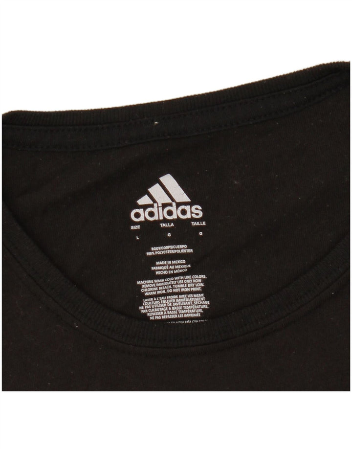 Γυναικείο γραφικό μπλουζάκι ADIDAS Top UK 14 Large Black Polyester