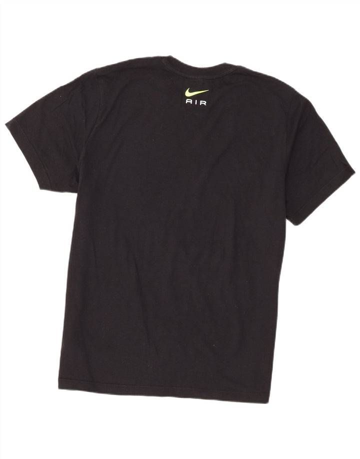 Ανδρικό γραφικό μπλουζάκι Nike, μεγάλο μαύρο βαμβακερό
