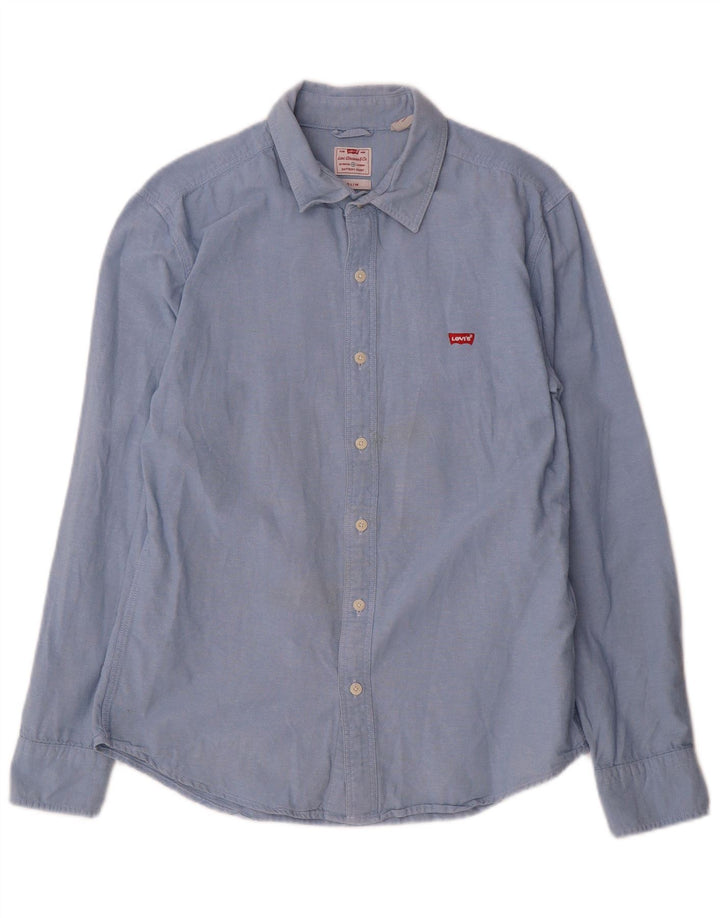 Ανδρικό πουκάμισο Levi's Slim Fit Μεσαίο μπλε βαμβακερό