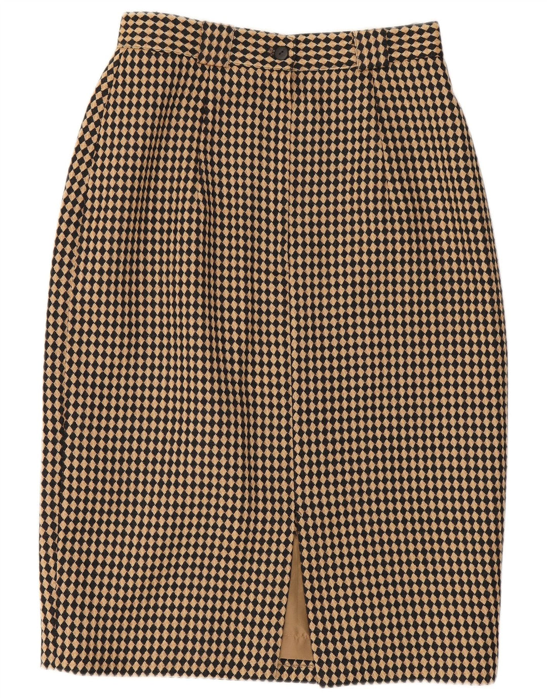 Michael H Γυναικεία Pencil Φούστα UK 12 Medium W26 Beige Argyle/Diamond Wool