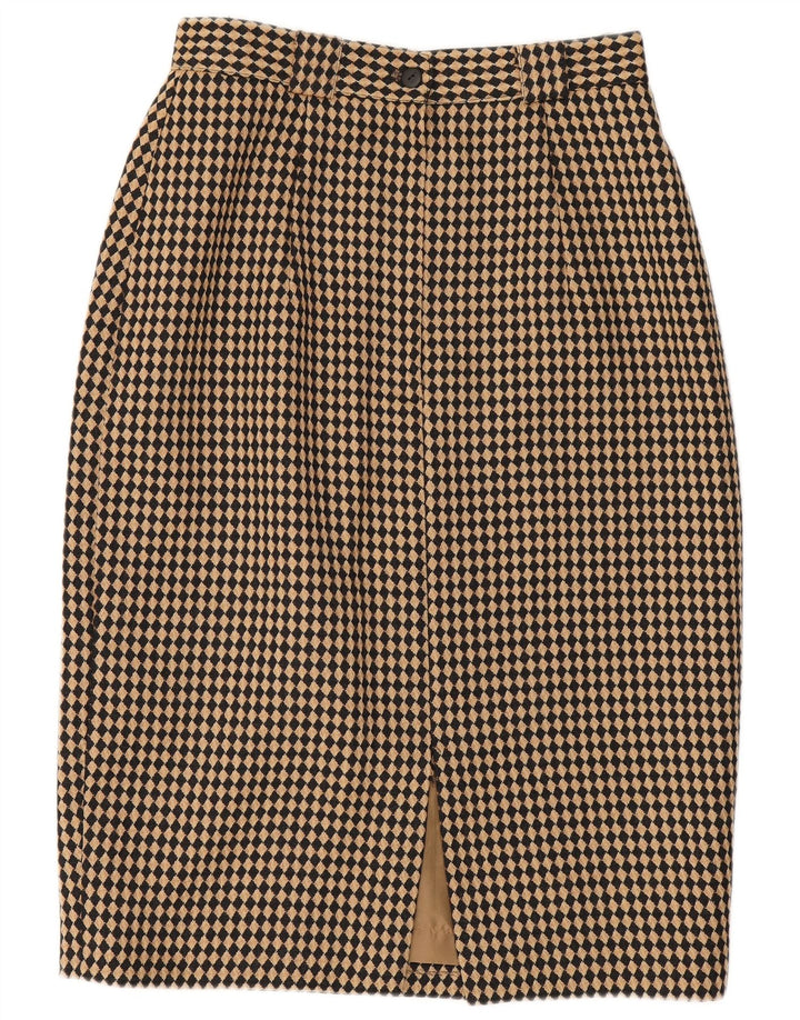 Michael H Γυναικεία Pencil Φούστα UK 12 Medium W26 Beige Argyle/Diamond Wool