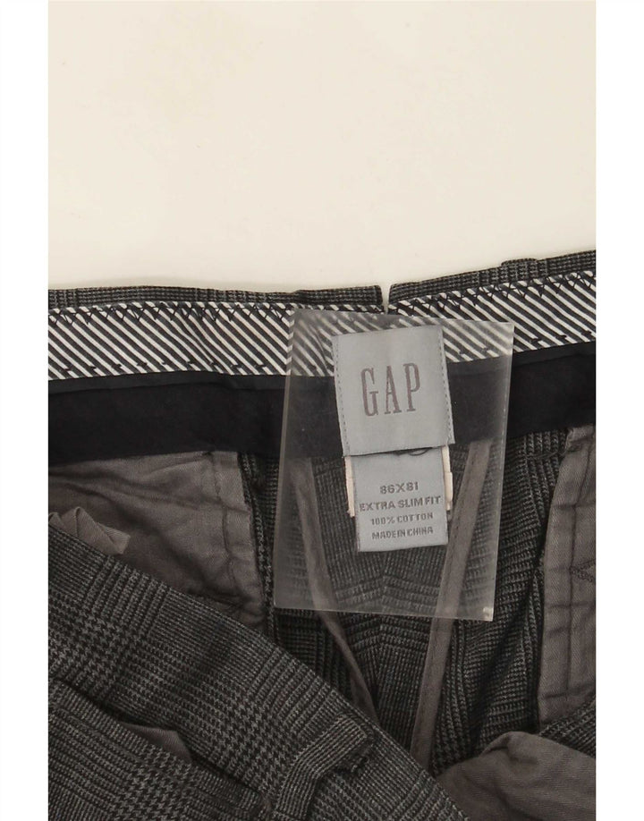 Ανδρικό παντελόνι Gap Extra Sim Fit Chino W34 L32 Γκρι βαμβακερό