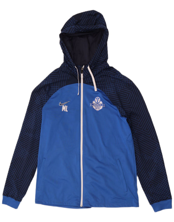 Nike Mens Bocas F.C. Γραφικό πουλόβερ με κουκούλα με φερμουάρ XL Blue Colourblock