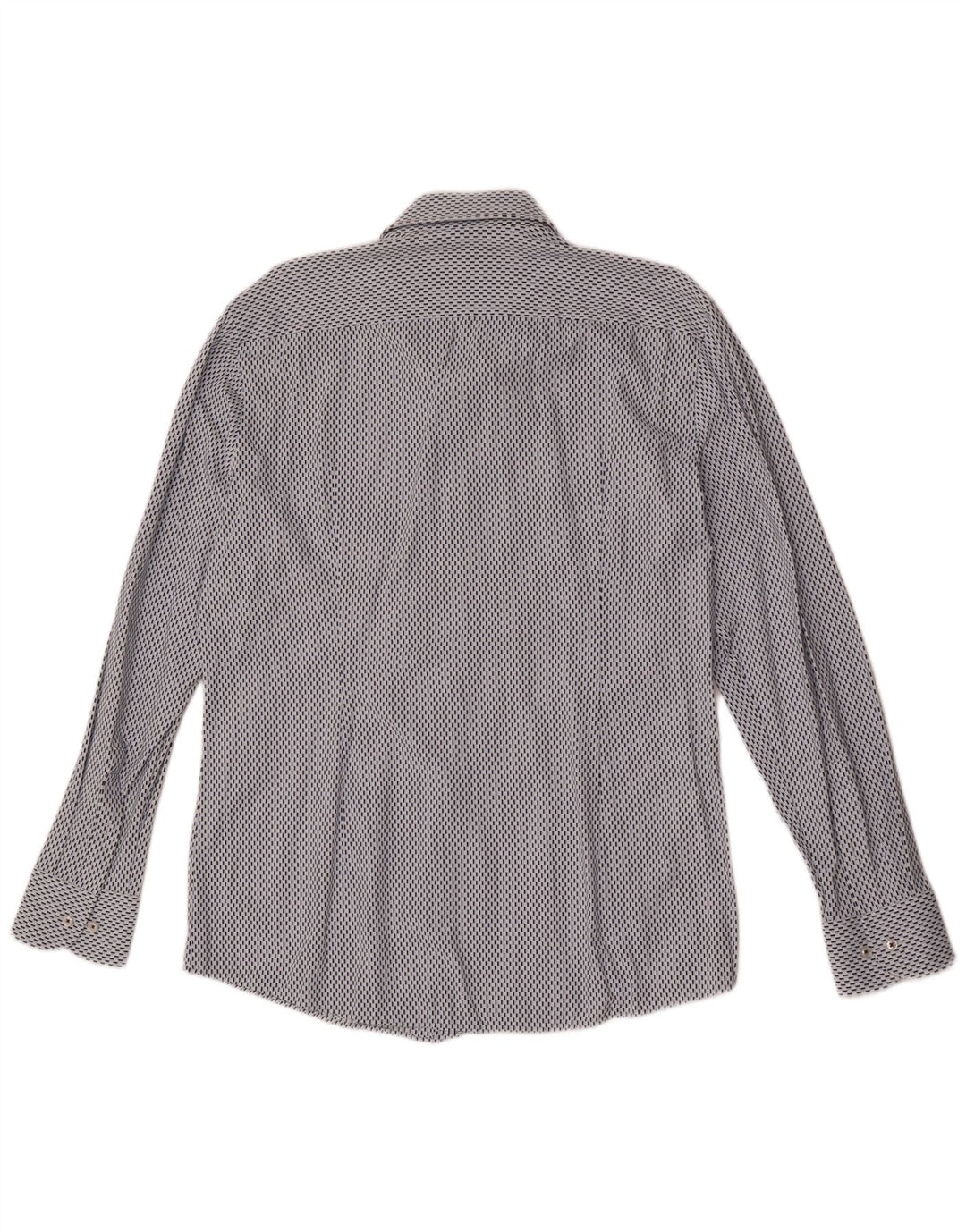 Ανδρικό πουκάμισο Hugo Boss Slim Fit μέγεθος 41 16 Μεγάλο μπλε γεωμετρικό πολυαμίδιο
