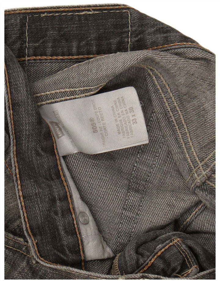 LEVI'S Ανδρικό τζιν 505 ίσιο W33 L30 Γκρι βαμβακερό