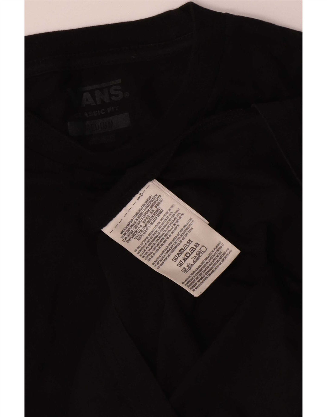 Vans Ανδρικό γραφικό μπλουζάκι μακρυμάνικο μεσαίο μαύρο βαμβακερό