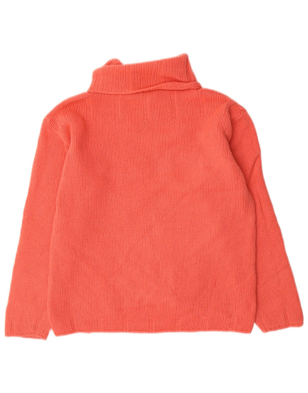 Laura Berlucchi Γυναικείο πουλόβερ με ρολό λαιμόκοψη UK 16 Large Pink Lambswool