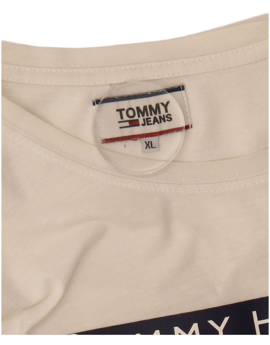 Γυναικείο γραφικό μπλουζάκι TOMMY HILFIGER Top UK 18 XL Λευκό