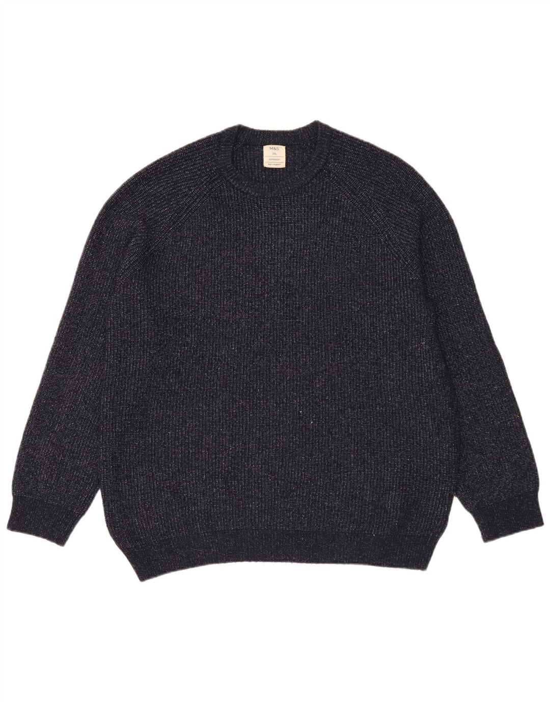 Ανδρικό πουλόβερ Marks & Spencer Crew Neck Jumper 2XL Navy Blue Polyamide