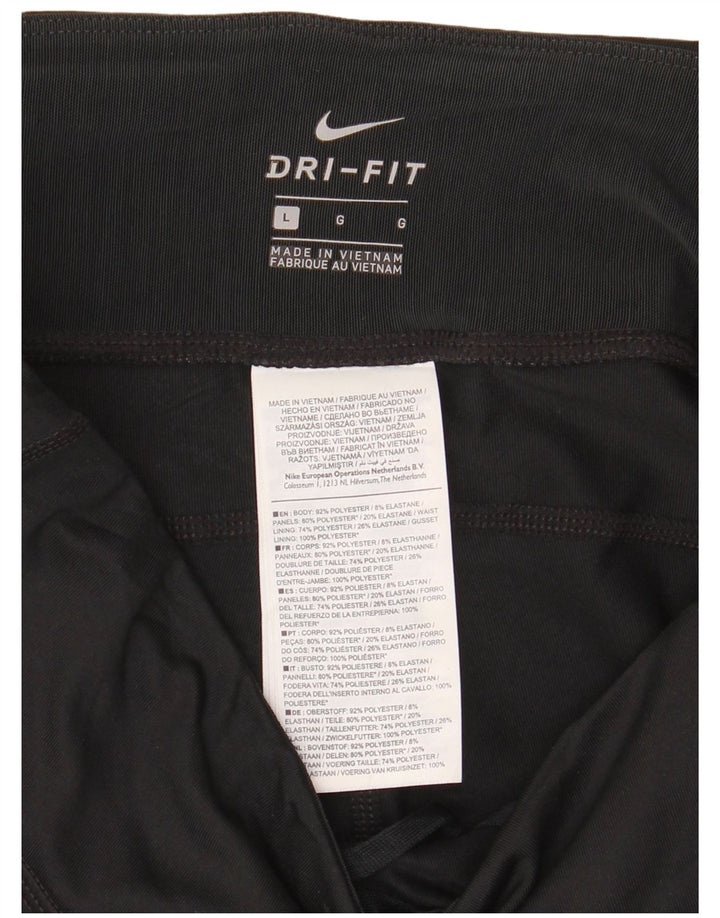 Γυναικείο κολάν Nike Dri Fit UK 14 Μεγάλο μαύρο πολυεστέρα