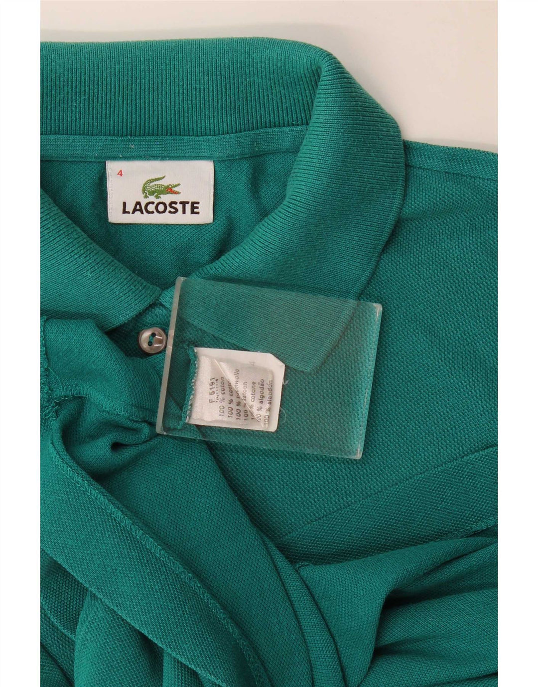 Ανδρικό μπλουζάκι πόλο Lacoste, Μέγεθος 4, Μεσαίο πράσινο βαμβακερό