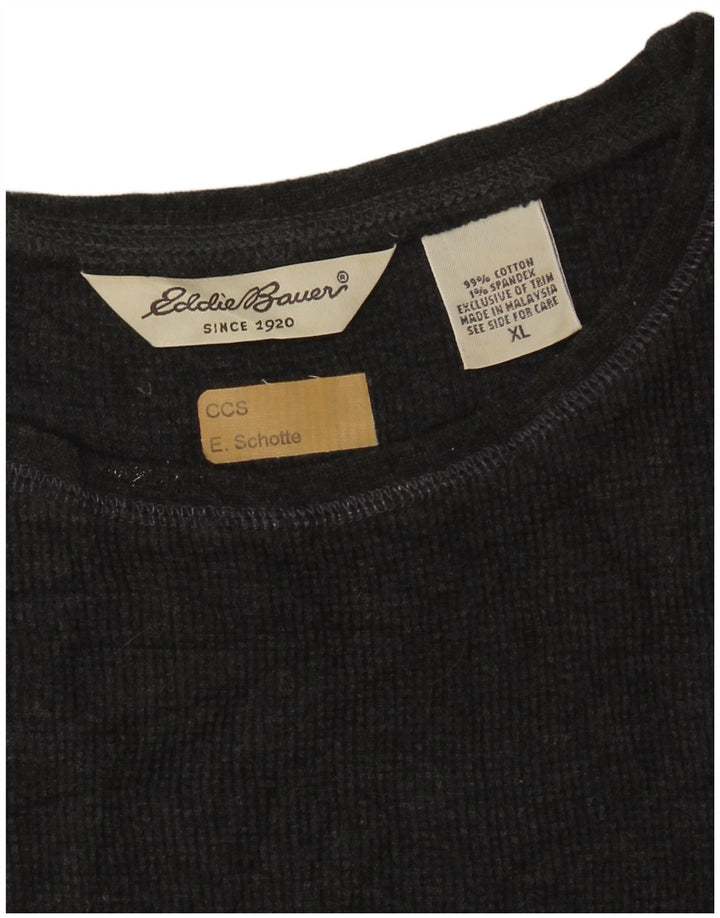 EDDIE BAUER Γυναικείο Crop Oversized Γιλέκο Tank Top UK 18 XL Γκρι βαμβακερό