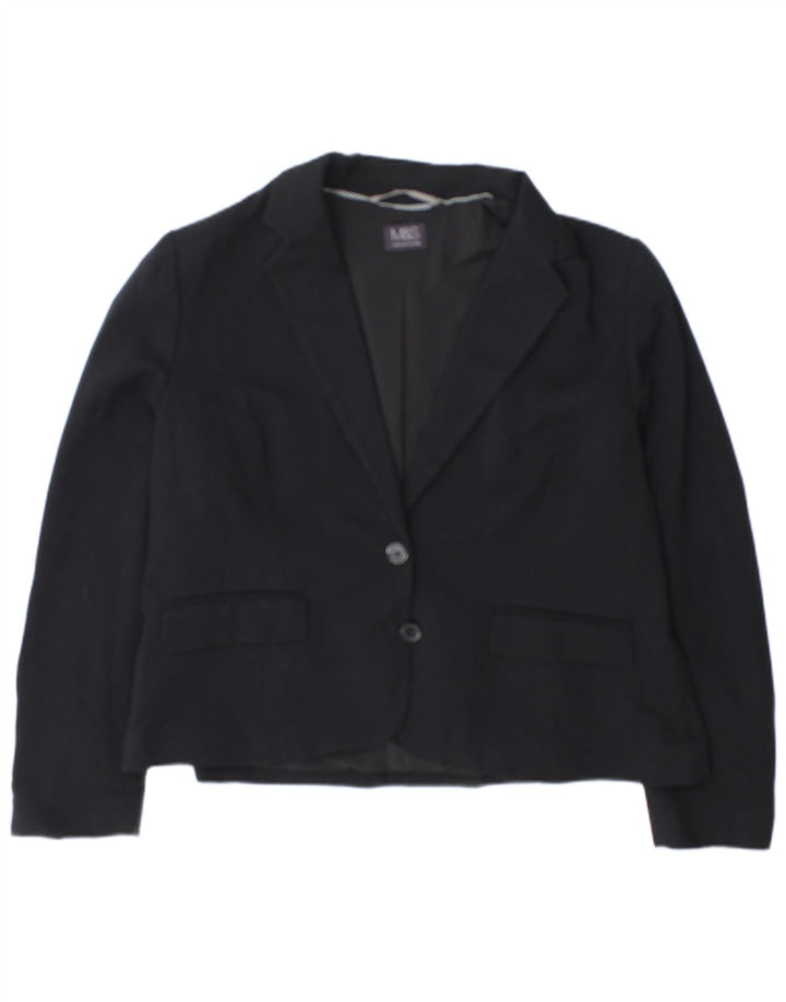Marks & Spencer Γυναικείο μπουφάν blazer UK 18 XL Navy Blue Polyester
