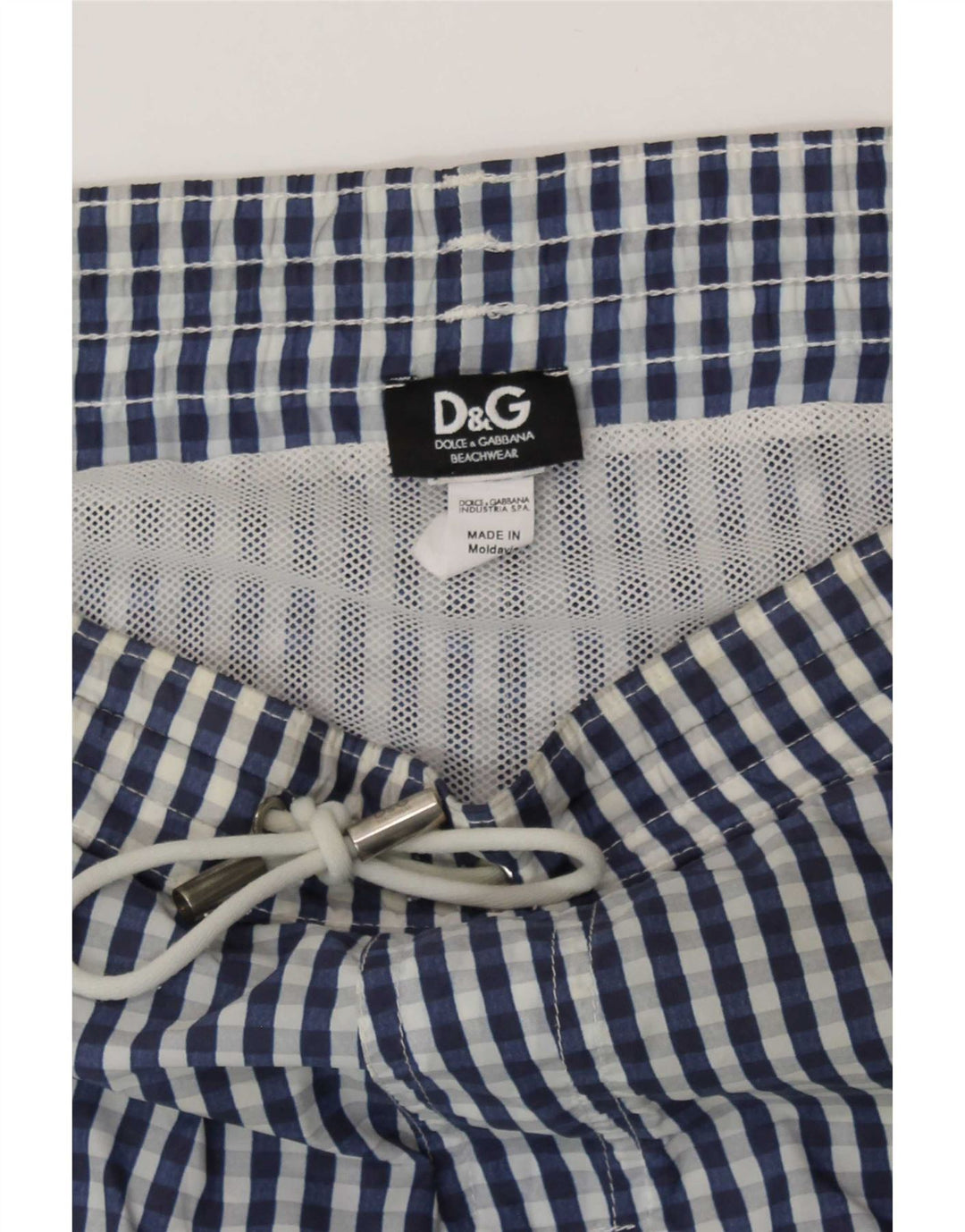 Ανδρικό σορτς κολύμβησης Dolce & Gabbana μεγάλο μπλε τσεκ