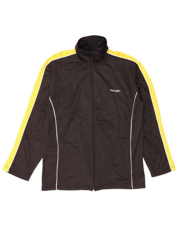 Ανδρική αθλητική φόρμα REEBOK Top Jacket μεσαίο μαύρο χρώμα, πολυεστέρας